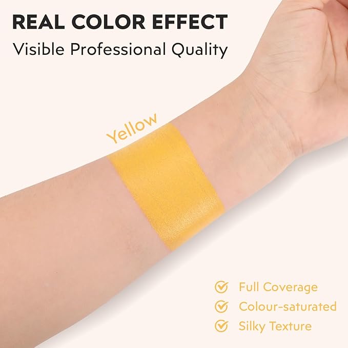 Yellow Face Paint, Cream-based Body Paint Stick【Larger Capacity】【High Pigment】【Long Lasting】Professional Paint Makeup Product For Halloween/Masquerade/Cosplay/Movie Makeup, 1.06 Oz/30g