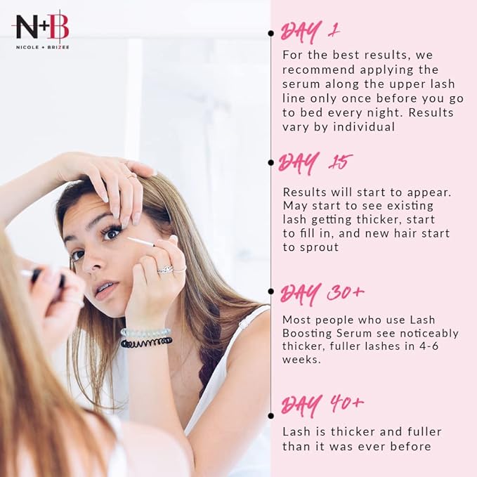 Brow & Lash Serum – Natural Formula with Biotin, Squalene, Ubiquinone, Wheat & Soy Amino Acids, Provitamin B5 – Supports Thicker, Fuller Lashes and Brows – Made in The USA - 3 Pack