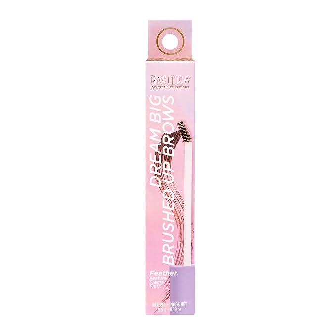 Pacifica Brow Gel (Medium Brown) – Dream Big Brushed Up Brows, Volumizing Tinted Brow Mascara for All-Day Hold, Vegan & Cruelty-Free