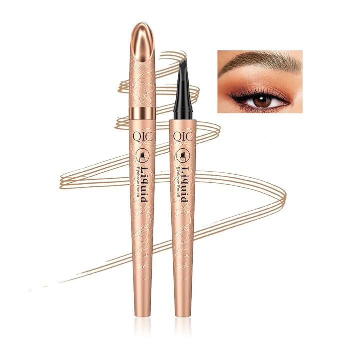 Eyebrow Pen Light Brown, Microblading Eyebrow Pencil Smudge-Proof Brow Pencil with Upgrade Micro-Fork Tip Waterproof Microblading Pencil for Eyebrows Long-Lasting Natural By Aaiffey