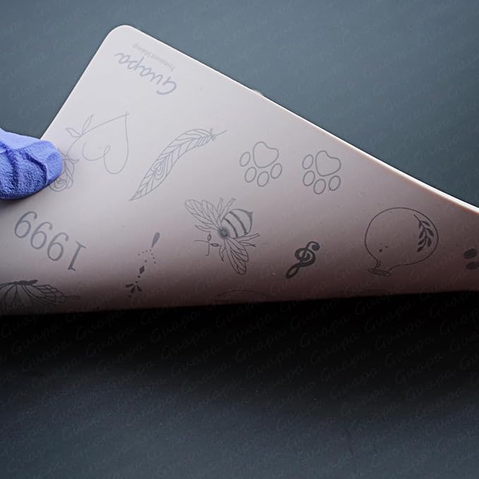 2 Pcs Tiny Tattoo Practice Skins, Small Deluxe Mini Silicone Finger Semi Permanent Tattoo Latex Pad for Training (Tiny #3 - Pink Pad -2PCS)