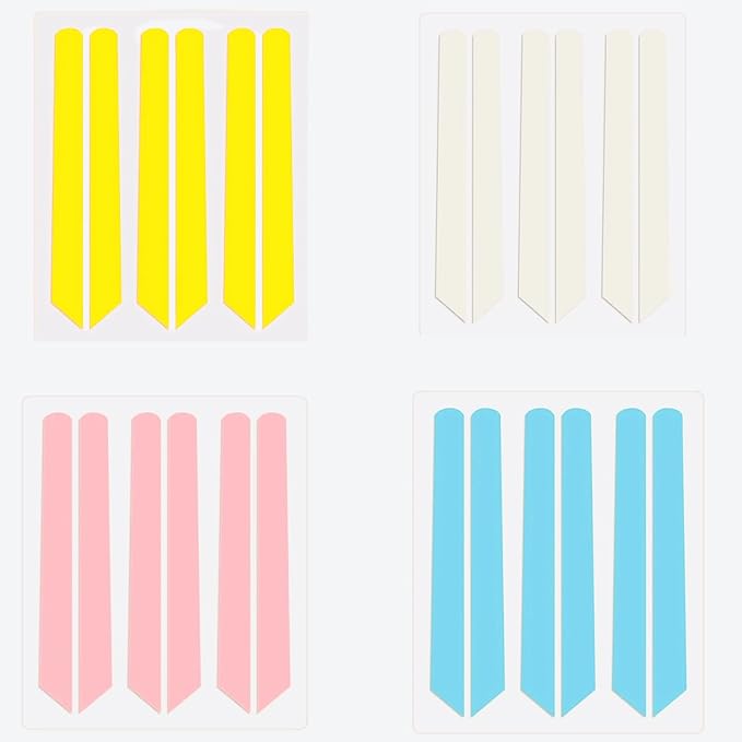 Lash Lift Ribbons 4 Colors Eyelash Perm Covers 12 Pairs Covers Ultra Thin & soft Compensator Ribbon Strong Band Form To Press Lash Sit on Shield Firmly During Applying Perm Lotion Eye-catching Tapes