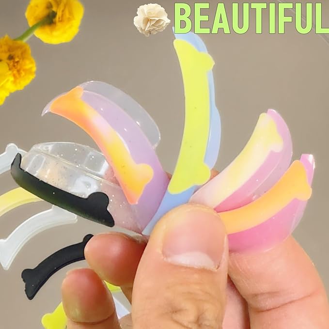 Lash Lift Ribbons Eyelash Lifting Shields Mate Mini Lami Lamination Roller Tool Soft Silicone Perm Rod Ribbon Gel Eyelash Perming Covers Mini Lash Tape String (Colorful Lash Lift Shield Partner)