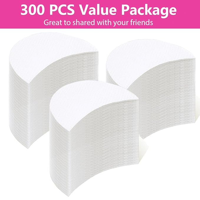 TailaiMei 300 Pcs Eyeshadow Shields, Eyeshadow Stencil for Prevent Makeup Residue, Lint Free Gel Pad for Eyeliner, Eyelash Extensions and Lip Makeup