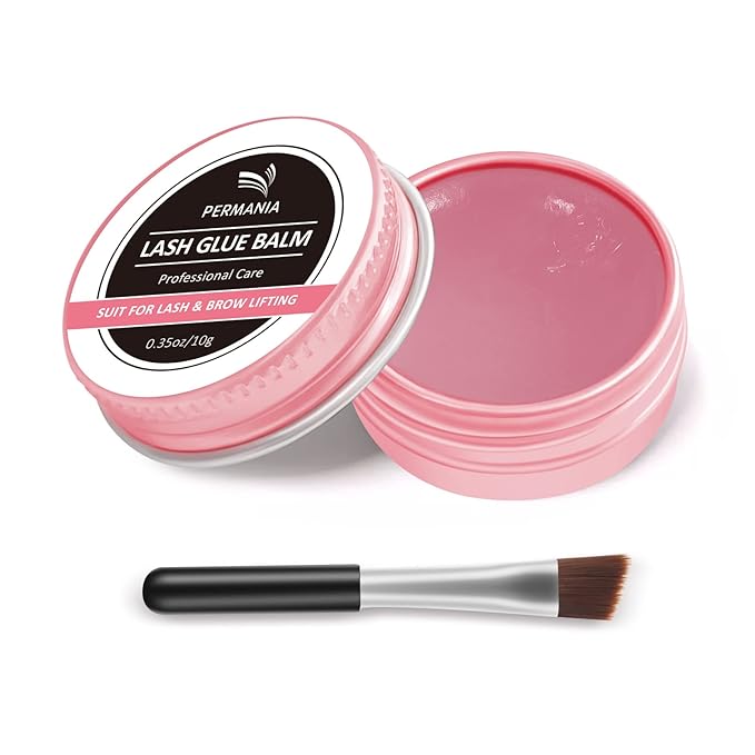 PERMANIA Lash Lift Balm Glue, New Eyelash Lifting Adhesive,0.35oz/10g Lash Lift Glue Strong Viscosity and Water Solubility for Lash Perm Kit (Rose)