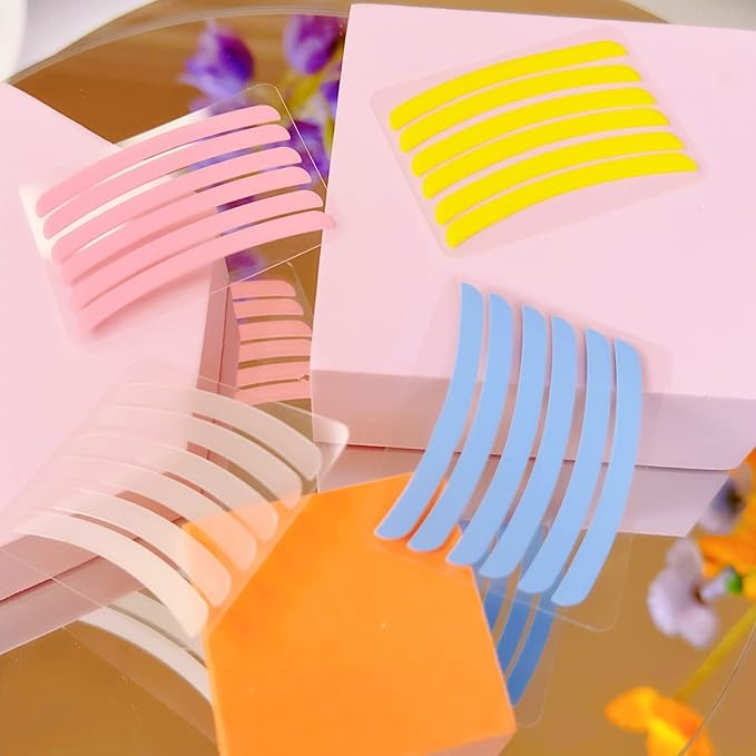 Silicone Ribbon Lash Lift Ribbons Reusable Eyelash Perm Stripe Cover Lami-Lamination eyelash Lifting Compensator 12 pairs Tapes Set Eyelashes On the Lash Perm Shield Rod firmly Neon Colors