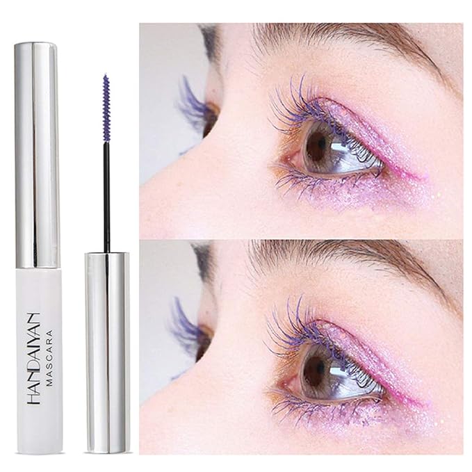 GL-Turelifes 12 Color Mascara - Colorful Fiber, Longlasting & Waterproof, Thick & Long Eyelash, Violet