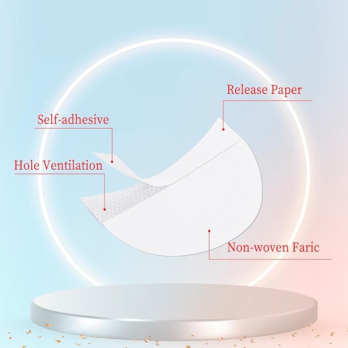 200 Pcs Eyeshadow Shields, Eyeshadow Stencils, Professional Lint Free Eye Pads, Prevent Makeup Residue for Eyelash Extensions, Eyeliner and Lip Makeup