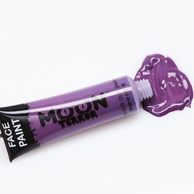 Halloween Face Paint Body Paint by Moon Terror - Poison Purple - SFX Make up, Special Effects Make up - 0.40fl oz