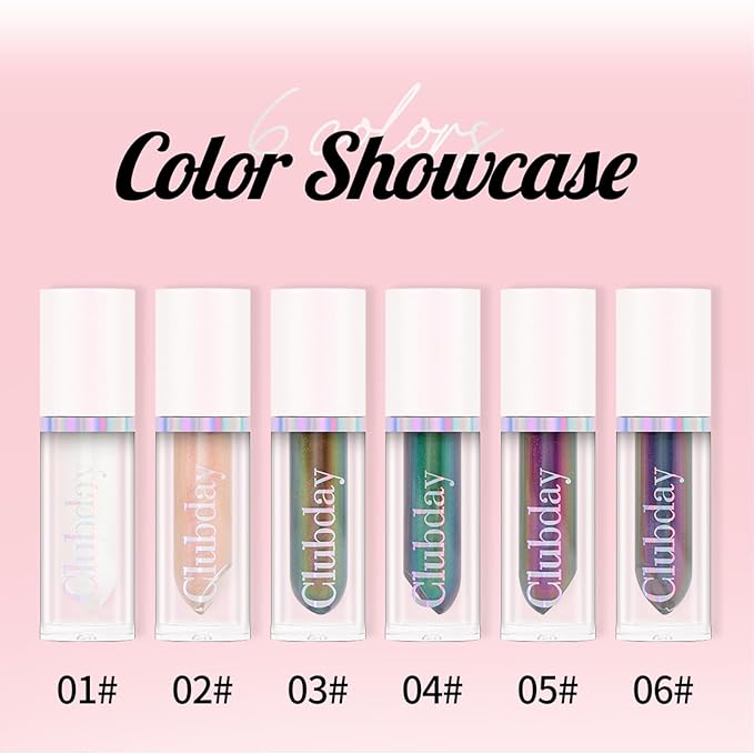 Liquid Glitter Eyeshadow, Metallic Glitter Shimmer Eye Looks Waterproof Long Lasting Quick-Drying Sparkling Eye Shadow Makeup Chameleon 02#