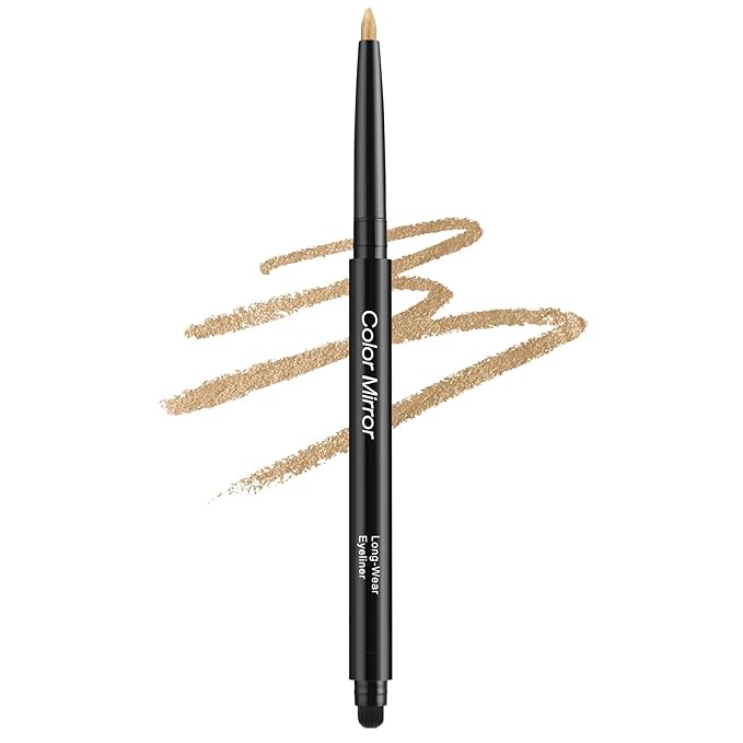 Smudge Proof Eyeliner, Waterproof Retractable Eye liner with Brush, Matte and Shimmer Eyeliner Pencil, Creamy Texture, Long lasting & Smooth(43 Gold Dust Shimmer)