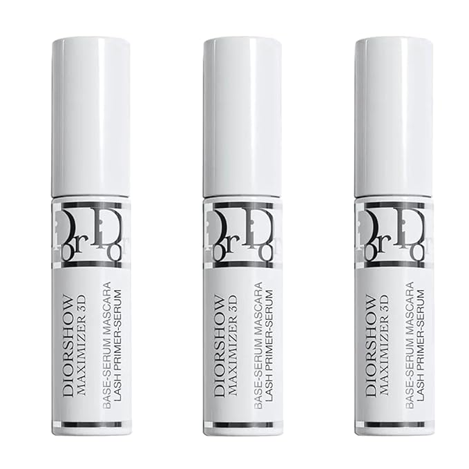 Dior Diorshow Maximizer 3D Triple Volume Plumping Lash Primer Travel Size (White, 3 pack)