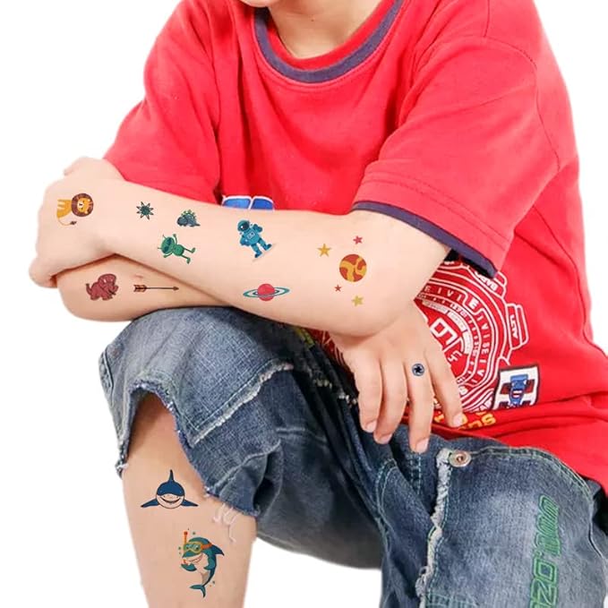 (Pack of 10 Sheets) Floral Fairy Waterproof Temporary Tattoo Stickers for Kids Boys and Girls, Party Favors Decorations