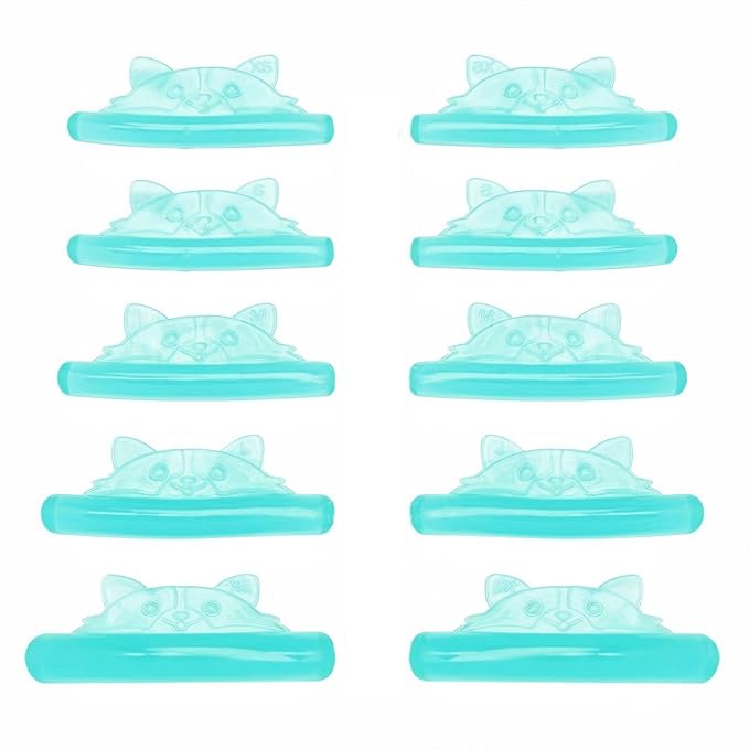 Lash Lift Pads Eyelash Perm Shield C Curl 5 Size Lash Lift Lamination Pad, Rapid 5 Minute Eyelash Lifting Shields Make Eyes Voluminous Flexible C curl Pads Extreme Perm Rod 100 Applications(Green)