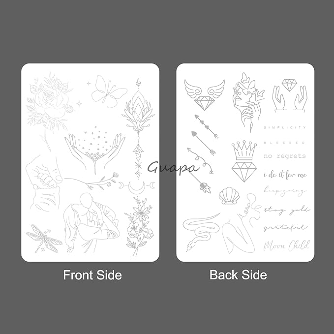2 Pcs Tiny Tattoo Practice Skins, Small Deluxe Mini Silicone Finger Semi Permanent Tattoo Latex Pad for Training (Tiny #1 - White Pad -2PCS)