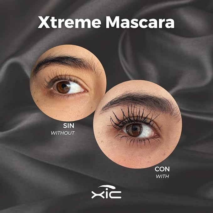 Eyelash and Eyebrow Growth Serum + Professional Mascara for athletes. Pack with 2 tubes 1 XiC Enahncer to Grow Eyelashes and 1 Xtreme Mascara, ideal for Making Exercise. XiC Duo Xtreme