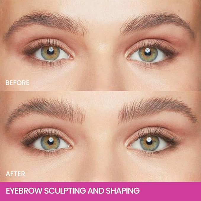 Tinted Thickening Mascara Brow, Shaping Makeup Gel,Waterproof, Transfer-proof, Brush to Fill in Eyebrows and Cover Gray Hairs - Cruelty Free (B-2Pcs 04 Dark Brown, B)