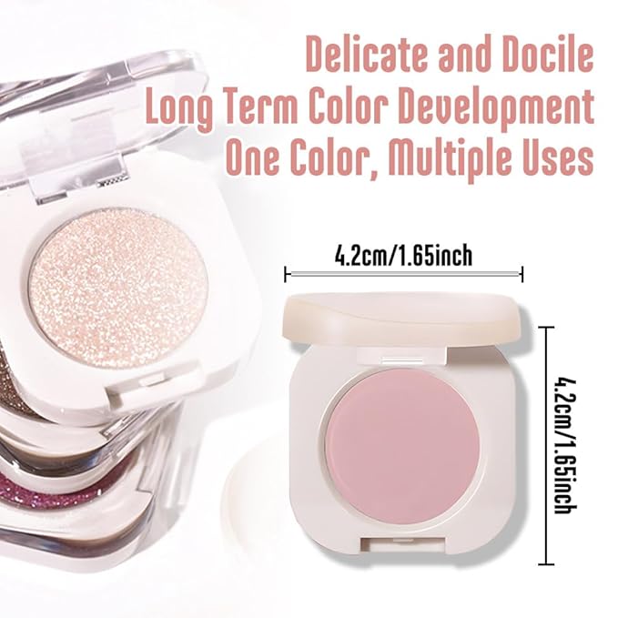 Single Nude Pink Matte Eyeshadow,Bright High Pigment Intense Monochrome Eye Shadow,Apply Makeup Easily,Matte Pressed Powder Single Eyeshadow,24 Hour Eye Makeup Longwear Waterproof,Blendable