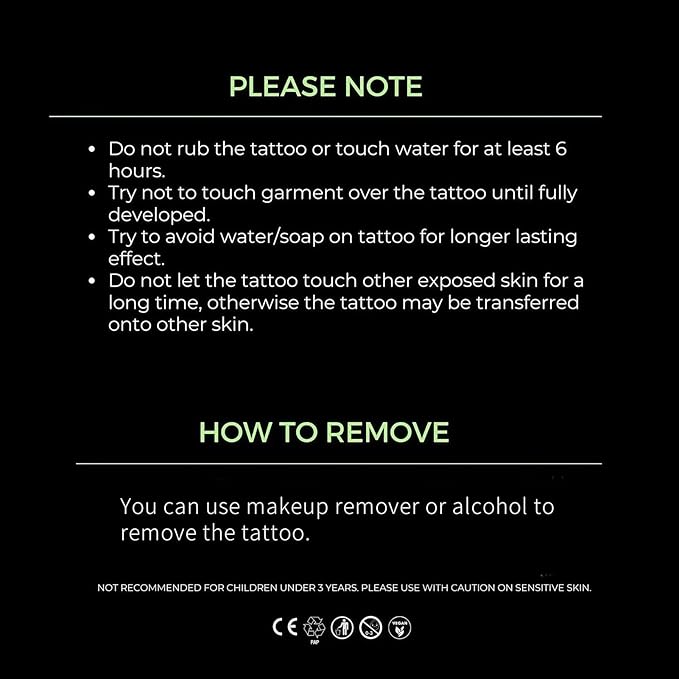 Female White Trash 9-Pack Temporary Tattoos for Halloween & Costumes – Realistic Fake Hickeys, Tramp Stamp Designs, Hillbilly Party Attire (Easy Waterproof Fake Tattoos)