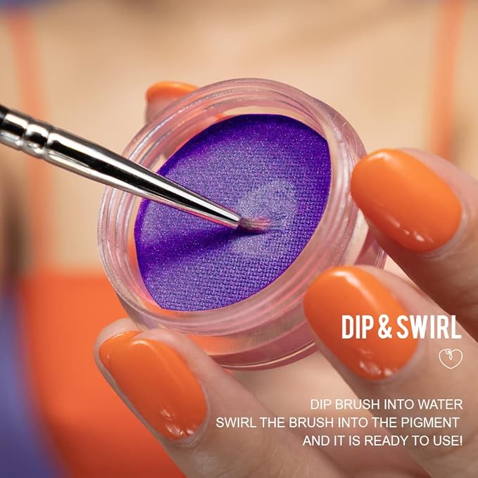 RCG -Water Activated Vivid Wet Eyeliner - Makeup Artist | Influencers Choice - Colorful Shimmery Wet Liner - Skin Safe & Child Friendly - 10 Grams per Container (Red n Purple)