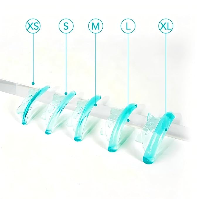 Lash Lift Pads Eyelash Perm Shield C Curl 5 Size Lash Lift Lamination Pad, Rapid 5 Minute Eyelash Lifting Shields Make Eyes Voluminous Flexible C curl Pads Extreme Perm Rod 100 Applications(Green)