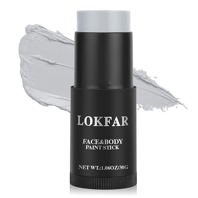 Light Gray Face Paint, Cream-based Body Paint Stick【Larger Capacity】【High Pigment】【Long Lasting】Professional Paint Makeup Product For Halloween/Masquerade/Cosplay/Movie Makeup, 1.06 Oz/30g