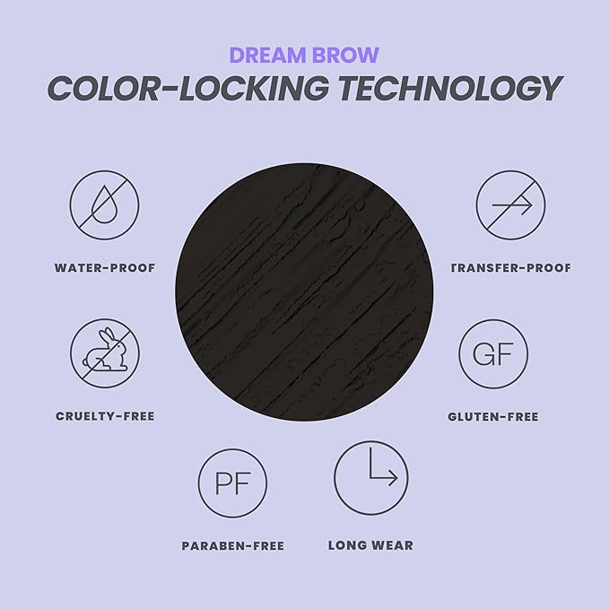 Wonderskin Dream Brow Eye Brow Gel, Long Lasting Eyebrow Gel, Waterproof, Transfer Proof Tinted Filler Eyebrow Mascara (Black)