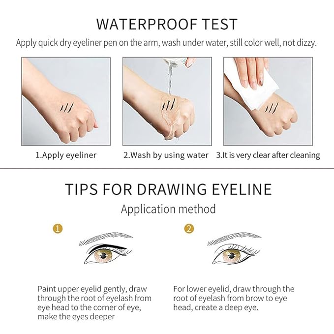 evpct 12Pcs Colors Matte Waterproof Colored Liquid Eyeliner Colorful Set Rainbow Colorful Neon Winged Eyeliner Stamp Shapes delineador de ojos de colores Red Orange Pink Black Blue Liquid Eye Liners