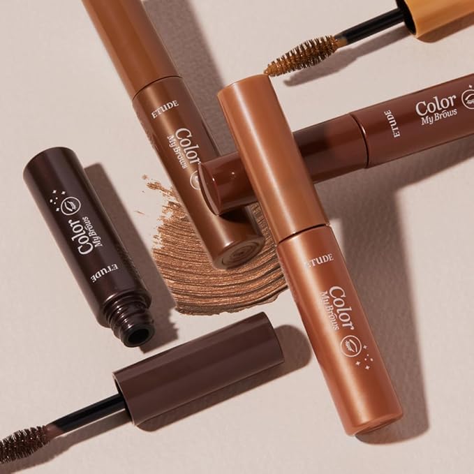 ETUDE Color My Brows Big Size - Natural Brown (9g) | Beeswax & Carnauba Wax | Eyebrow Mascara, Quickly Fixing Natural Eyebrow Makeup with Care Effect | Korean Makeup, Kbeauty