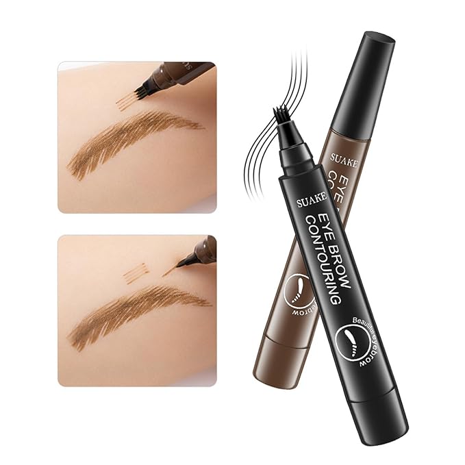 Eyebrow Pencil Microblading Eyebrow Pen Instant Lift Brow Pencil 4 Fork Tip Waterproof Eyebrow Pencil Fills Brows Makeup All-Day Natural Makeup Effect For Mother's Day gift