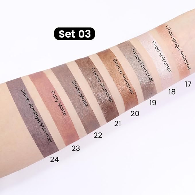 Kaely 8Pcs Cream Eyeshadow Stick Set for Older Women, Champagne Pearl Taupe Bronze Cocoa Stone Putty Smoky Amethyst, Matte Shimmer Eyeliner Pencil Eye Shadow Sticks Palette Makeup, sombras para ojos
