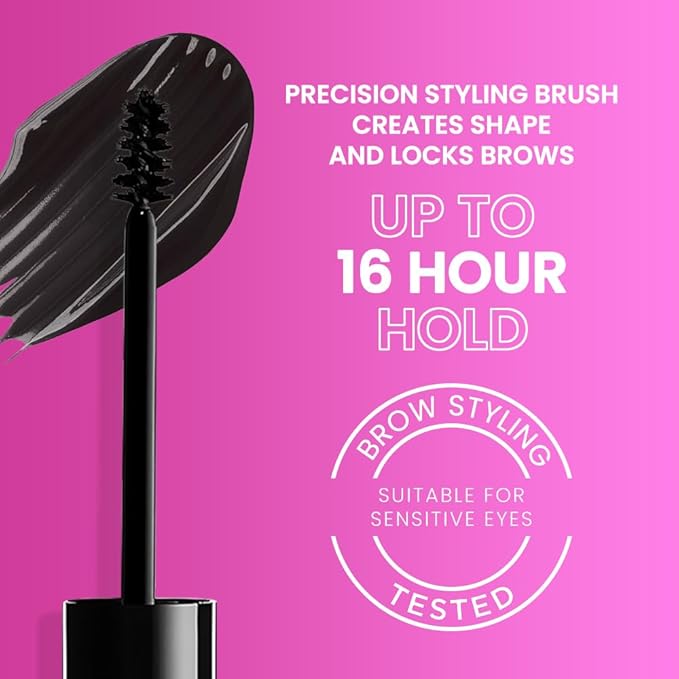Tinted Thickening Mascara Brow, Shaping Makeup Gel,Waterproof, Transfer-proof, Brush to Fill in Eyebrows and Cover Gray Hairs - Cruelty Free (B-2Pcs 05 Black, B)