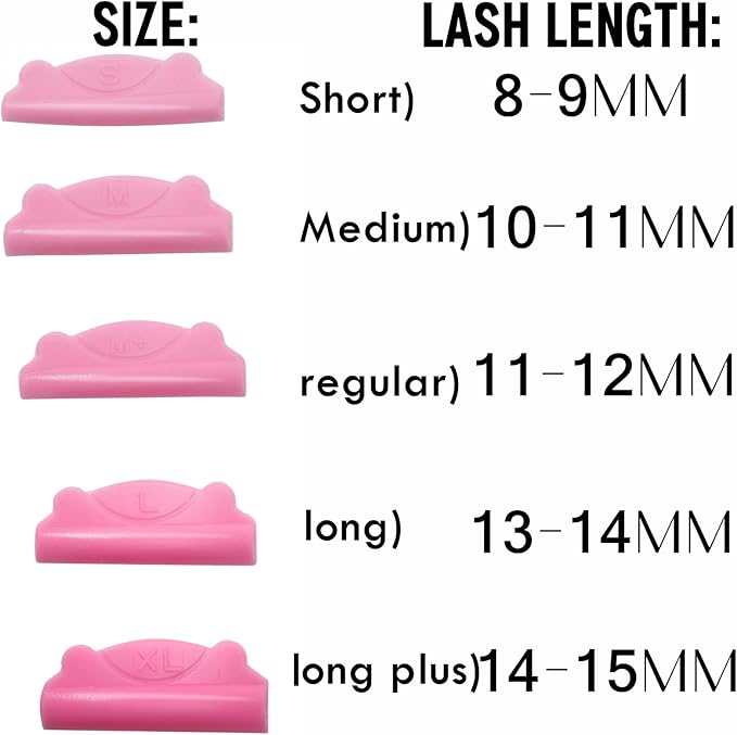 Eyelash Lift Shields Mix Lash Lifting Pad Mix Size Glueless Lami Lamination Roller Upper Lower Lash Perm Flat C Curl Pads for All Eyes Curling Like Long Extension Look Work Well with Your Balm Glue