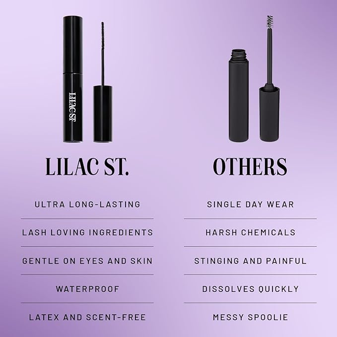 Lilac St - Original Lashes & Pro Black Lash Glue - Soft, Natural Look - Long-Lasting, Lightweight, Reusable - Vegan & Cruelty Free - 12 mm