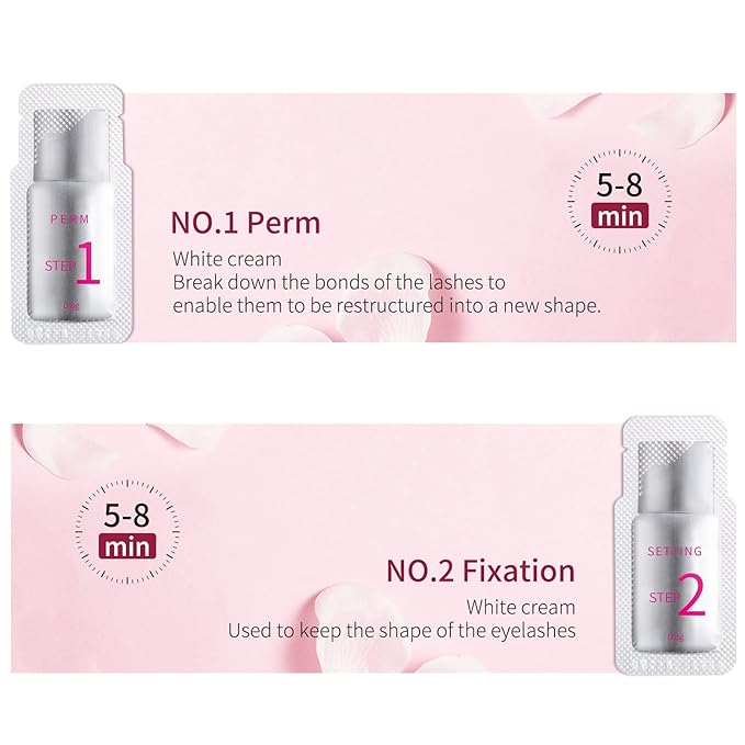 2024 Upgraded Fast Perm Lash Lift Kit Eyelash Perm Kit Eyelash Fixation Lotion (Quantity: 10 Packs)