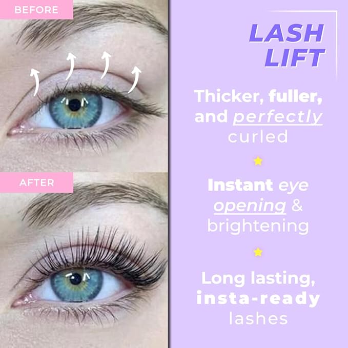 Lash Lift Kit with Keratin by CICI | Instant Perming, Lifting & Curling for Eyelashes | Long Lasting Professional Salon Results for a Supermodel Look | Includes Glue, Supplies and Expert Instructions