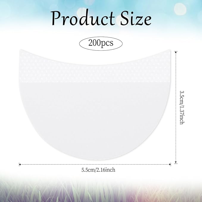 200 Pcs Eyeshadow Shields, Eyeshadow Stencils, Professional Lint Free Eye Pads, Prevent Makeup Residue for Eyelash Extensions, Eyeliner and Lip Makeup