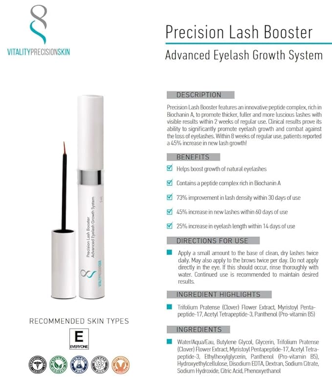 VITALITY PRECISION SKIN Lash Booster Serum - Advanced Eyelash Growth System