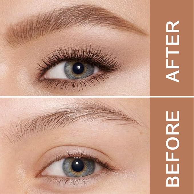 evpct 1Pcs Medium Brown Magic Microblading Eyebrow Contouring Pen Brow Pencil with Hair Like Strokes, 4 Tipped Precise Brow Pencil with Brush Micro-Fork Tips Applicator Natural Looking Brows