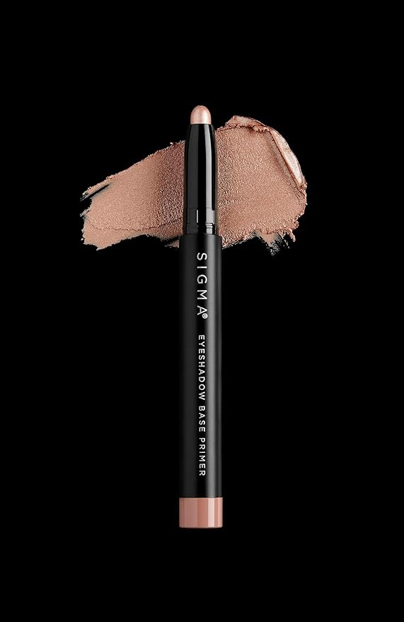 Sigma Beauty Eyeshadow Primer Base – Professional Grade Eye Primer Crayon w/Retractable Tip for Long-Lasting Makeup & All-Day Color Payoff, Prevents Creasing (Bubbly, Pinky Peach Champagne Shimmer)