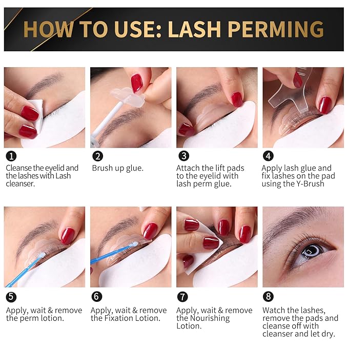 Lash Lift Kit 2025 Upgraded - Professional Lash Perm Kit Sturdy Result, Small Disposable Packages Eyelash Lift Kit with Harmless Ingredients, Newbie Friendly Brow Lamination Kit by DONG RHYME