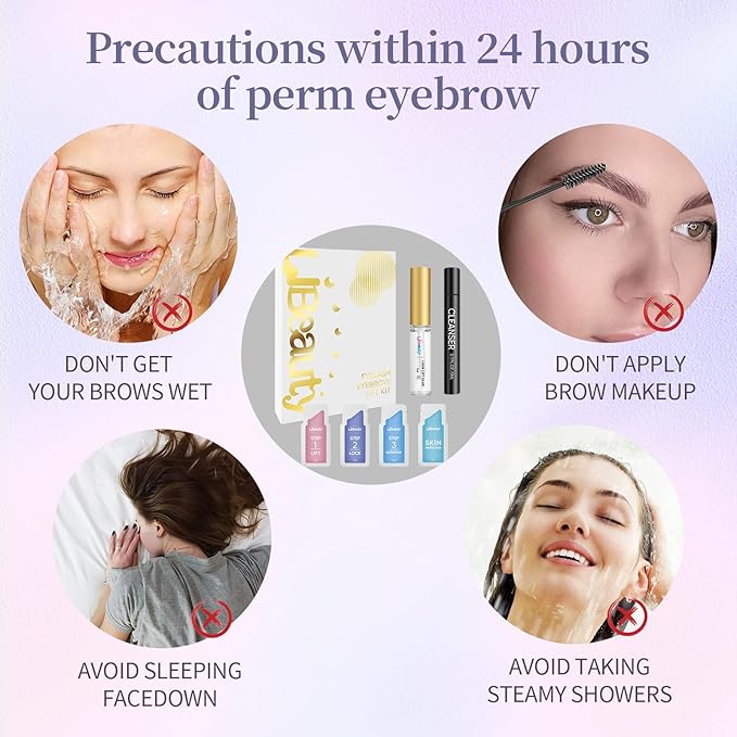 Libeauty Eyelash Lift Kit and Brow Lamination Kit 2 in 1, Lash Perm Lotion Sachet Disposable Quick Curling Perming Use at Home or Salon Lash Lifting System - Updated Version