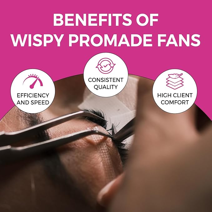 500 Wispy Promade Fans - 9D 0.05 Size 15mm Curl D - Natural Wispy Lashes Loose Premade Lash Fans for Eyelash Extensions Handmade Pre Made Eyelashes for Spiky, Volume, Natural Look