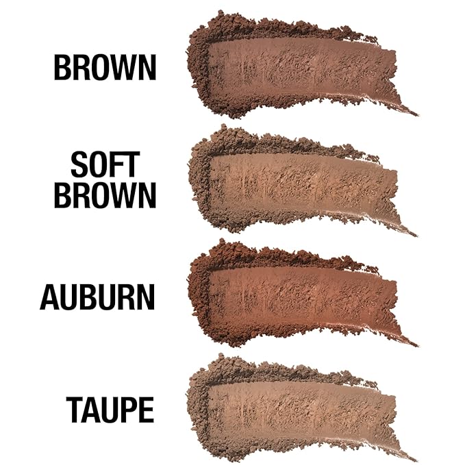 Palladio Brow Powder for Eyebrows, Soft and Natural Eyebrow Powder with Jojoba Oil & Shea Butter, Helps Enhance & Define Brows, Compact Size for Purse or Travel, Includes Applicator Brush, Auburn