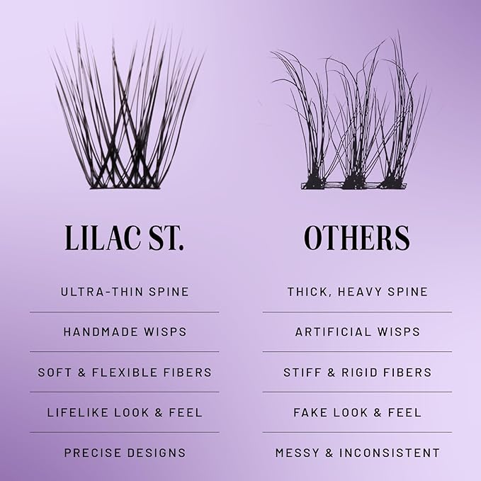 Lilac St - Original Lashes & Pro Black Lash Glue - Soft, Natural Look - Long-Lasting, Lightweight, Reusable - Vegan & Cruelty Free - 12 mm