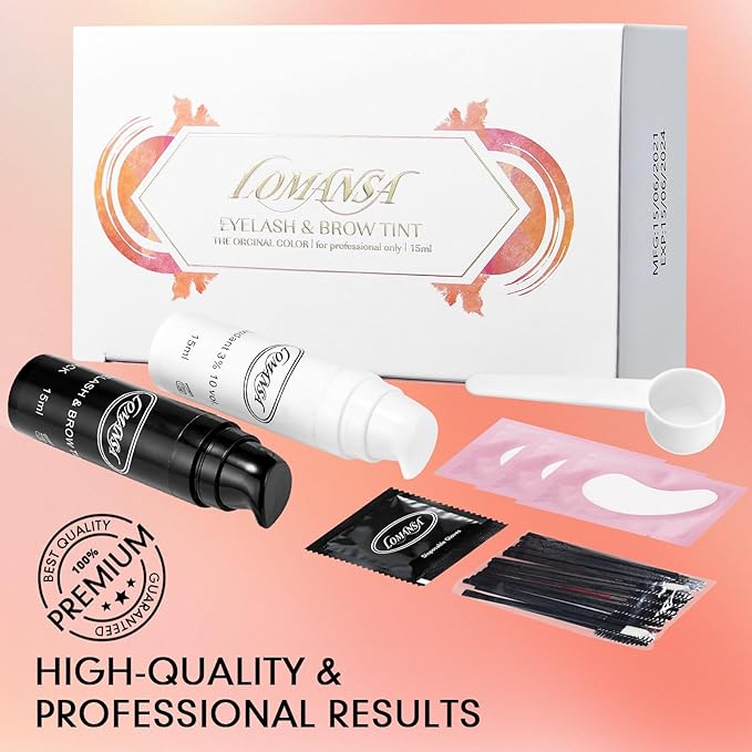 Black Eyelash Color Kit, Instant Fuller Lash and Brow Coloring Kit, DIY Hair Color for Salon Home Use 15ml