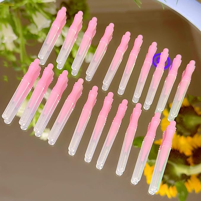 Lash Lift Pads,DIY Eyelash Lift Pads,Eyealsh Perm Rods,Lash Lifting at Home 10 Pcs Eyelash Curler Pads 5 Size SMM1M2L Reusable Soft Silicone Shields (Pink Mini Brush)