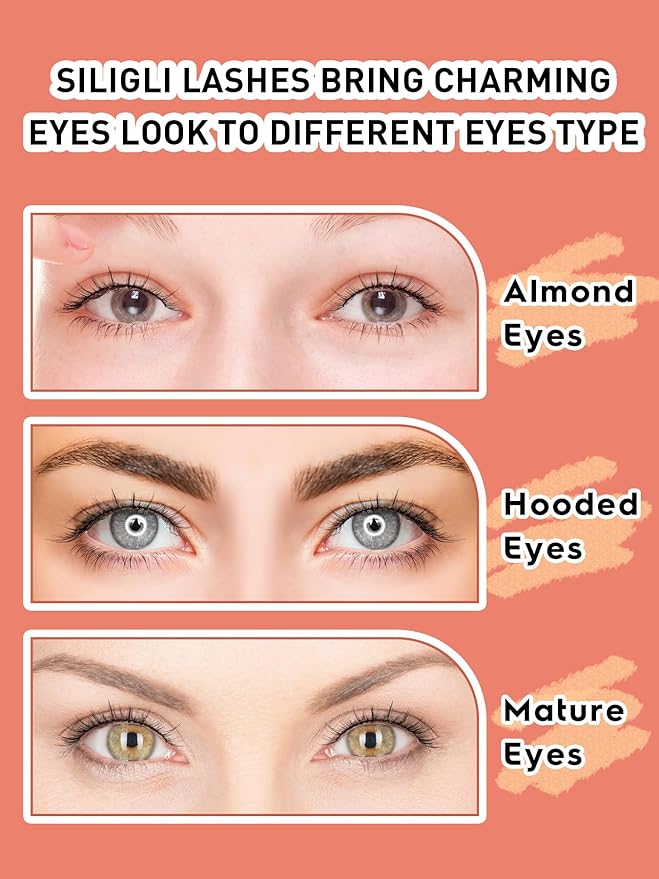 Anime Lashes Wispy False Eyelashes Natural Look 12MM Strip Lashes Thin Band False Lashes 3D Volume Fake Eyelashes 7 Pair C Curl Lash Pack Siligli