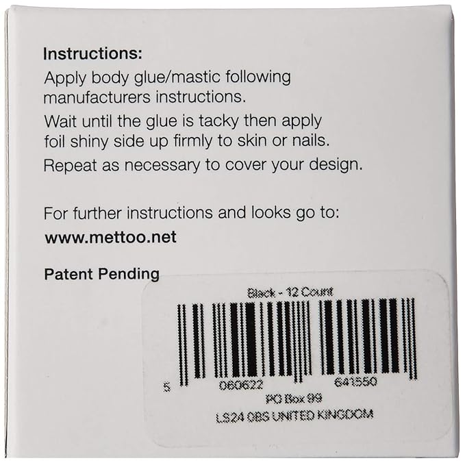 Mettoo Black Body Foil, 12 Count