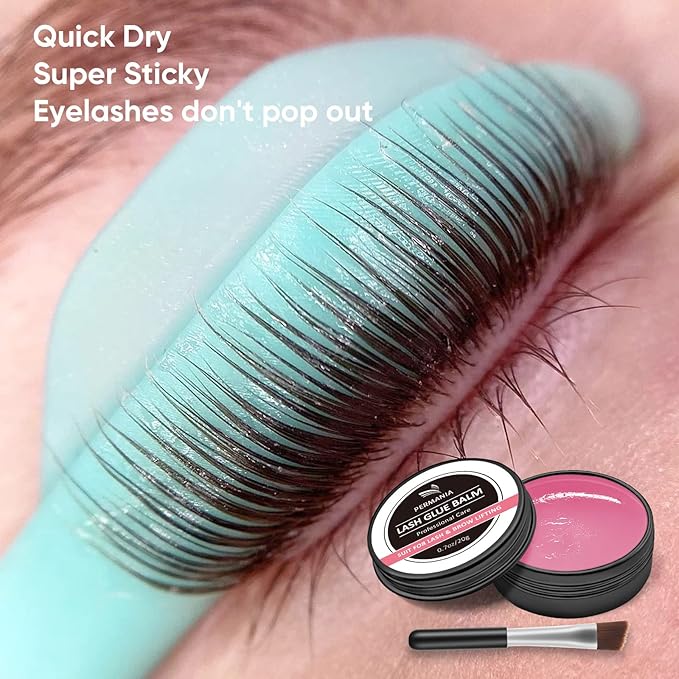 PERMANIA Lash Lift Rod Adhesive, New Brow Lamination Glue Balm, Soft Fragrance Strong Viscosity and Water Solubility for Lash Perm Kit (Peach)